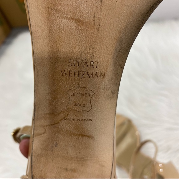 STUART WEITZMAN Nudistsong Patent Sandals SZ 8.5 - Picture 7 of 7
